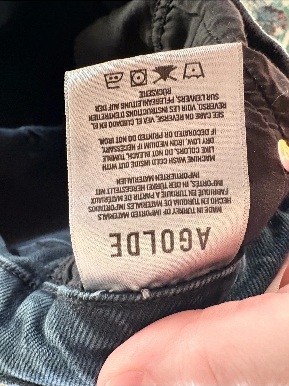 Agolde Black Pinch Jeans Straight Leg
